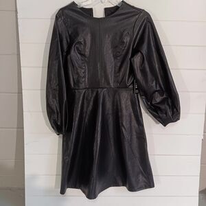 Express Womens Petites Long Sleeve Round Neck 90130 Dress Black Size Small NWT